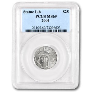 2004 1/4 oz Platinum American Eagle MS-69 PCGS 2004 1/4 oz Platinum American Eagle MS-69 PCGS